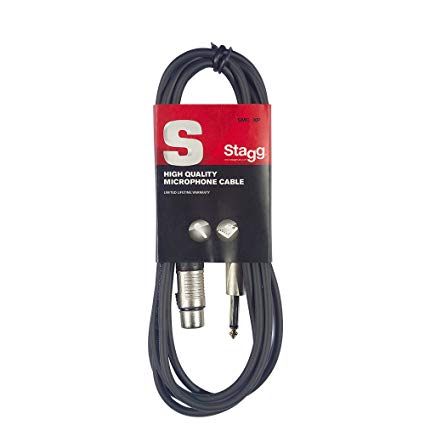 Stagg 6m High Quality XLR to Phono Plug Microphone Cable