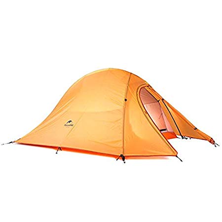 Naturehike Cloud-Up Lightweight 2 Person Backpacking Tent for 4 Season Camping & Hiking (Orange(210T Polyester))