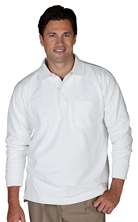 Edwards Unisex Long Sleeve Pique Polo With Pockets