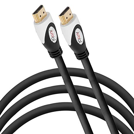Jumbl 2 PACK High-Speed HDMI to HDMI type A-A (6 Feet) Cable Supports 3D & 4K Resolution, Ethernet, 1080P and Audio Return - Black