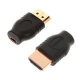 Importer520 New Gold Plated Micro HDMI Female to HDMI Male Converter Adapter