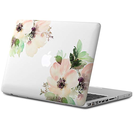 Kuzy - Older MacBook Pro 13.3 inch Case A1278 Rubberized Matte Shell Case for MacBook Pro 13 inch with CD-ROM - Flowers