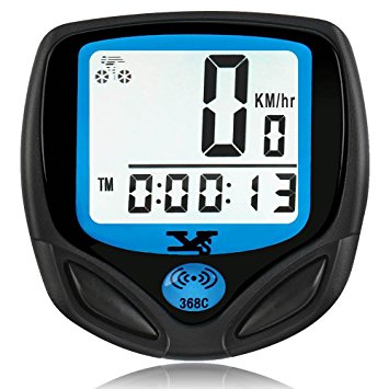 Bicycle Speedometer and Odometer Wireless Waterproof Cycle Bike Computer with Digital LCD Display & Multi-Function by YS