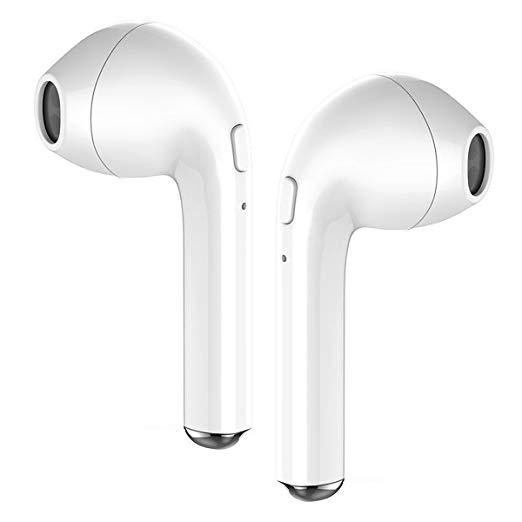 Bluetooth Headphones Wireless Headset In-Ear Headphones Stereo Earpiece Earphones With Noise Canceling Mic for iPhone 7 8 8 plus X 6s IOS for Samsung Galaxy Android Phones (One pair)
