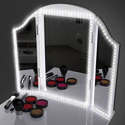 LED Mirror Lights Kit for Makeup, 13ft/4M 240 LEDs Make-up Light Strip for Vanity Table with Dimmer and Power Supply, 6000K Daylight Glow - Mirror not Included