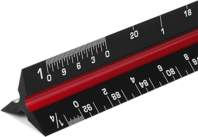 Mr. Pen- Architectural Scale, Scale Ruler, 12 inch, Black, Scale Ruler Contractor, Architect Scal, Scaling Ruler, Drawing Ruler, Architectural Ruler, Drafting Ruler, Rulers for Drawing, Drafting Tools