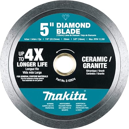 Makita E-02674 5" Diamond Blade, Continuous Rim, General Purpose