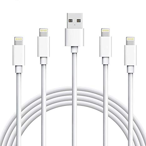 iPhone Charger,Sundix 4 Pack 6FT Lightning Cable Value iPhone Charger Cable Charging Cord Compatible iPhone Xs MAX XR X 8 8Plus 7 7Plus 6s 6sPlus 6 6Plus SE 5 SE iPad iPod & More