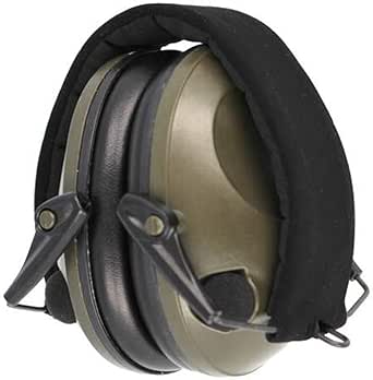 MIL-TEC Electronic Ear Defenders, Olive Drab, Adjustable, 16243001