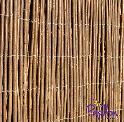Willow Natural Garden Fence Screening Roll Privacy Border Wind & Sun Protection 4.0m x 2.0m (13ft 1in x 6ft 6in) By Papillon