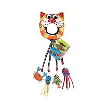 Fat Cat Catfisher Doorknob Hanger with 4 Catnip Lures