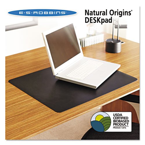 Natural Origins Desk Pad, 36 x 20, Matte, Black, Sold as 1 Each