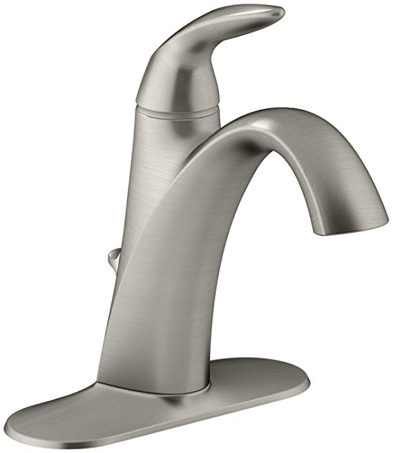 KOHLER K-45800-4-BN Alteo Single-Handle Bathroom Sink Faucet, Vibrant Brushed Nickel