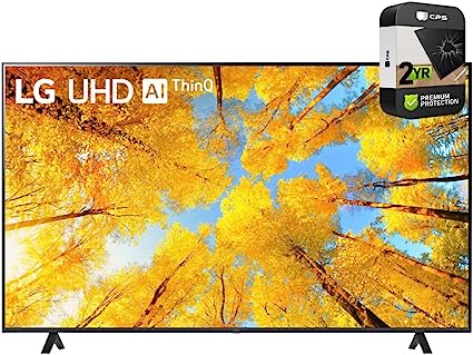 LG 75UQ7590PUB 75 Inch HDR 4K UHD Smart TV 2022 Bundle with 2 YR CPS Enhanced Protection Pack