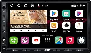 ATOTO S8 Ultra Double Din Car Stereo, 7 Inch Android Car in-Dash Video Receiver, Wireless CarPlay & Android Auto, Dual BT w/aptX HD, Gesture Operation, VSV&LRV, Built-in 4G Cellular Modem, S8G2A78UL-A