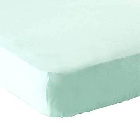 Luvable Friends Fitted Knit Crib Sheet, Mint