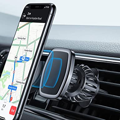 LISEN Phone Holder Car, [Upgraded Clip] Magnetic Phone Mount [6 Strong Magnets] Car Phone Mount [Case Friendly] iPhone Car Holder Car Mount for iPhone Compatible with All Smartphone and Tablets