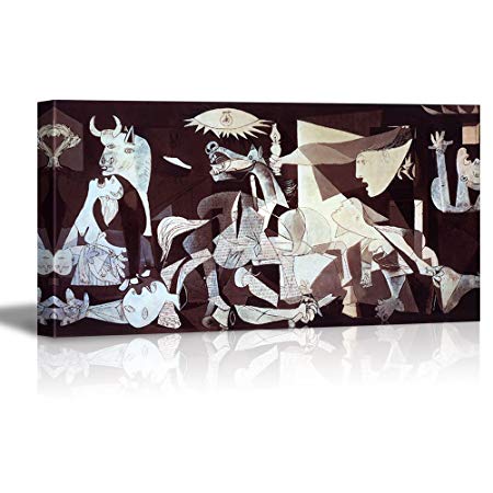 wall26 Guernica by Picasso Giclee Canvas Prints Wrapped Gallery Wall Art | Stretched and Framed Ready to Hang - 18" x 36"