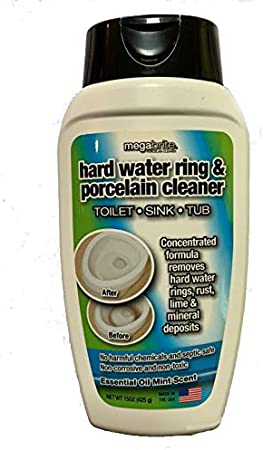 Megabrite Toilet Bowl Cleaner- Gel Pumice Stone Toilet Bowl Cleaner and Hard Water Stain Remover – Liquid Pumice Stone for Toilet - Made with Essential Oils - 15 oz
