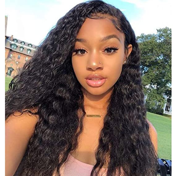 Persephone 2021 Synthetic Curly Wigs for Women Glueless Long Black Wig with Natural Hairline Heat Resistant Loose Curly Wigs 22 Inches