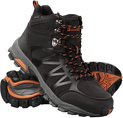 Mountain Warehouse Trekker II Mens Waterproof Softshell Boots - Phylon Midsole Shoes, Mesh Lined, Rubber Outsole Footwear, Padded Tongue - Best for Travelling, Hiking