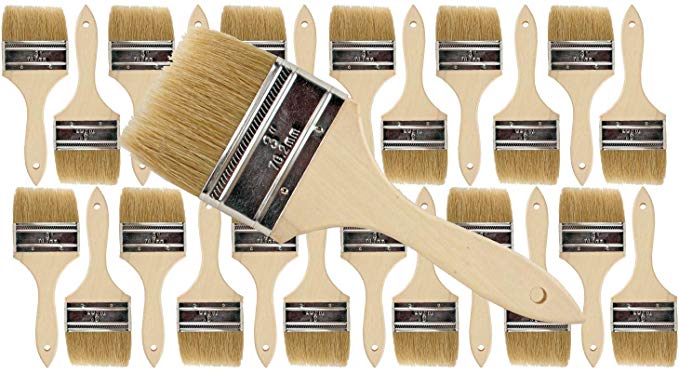 Pro Grade - Chip Paint Brushes - 24 Ea 3 Inch Chip Paint Brush