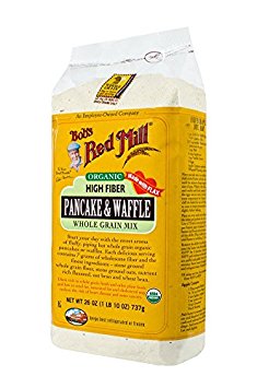 Bob's Red Mill Organic High Fiber Whole Grain Pancake & Waffle Mix, 26 Oz