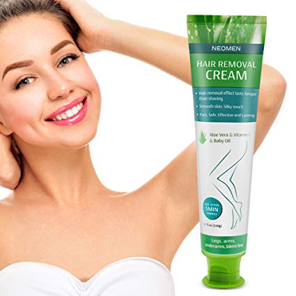 NEOMEN Hair Removal Cream - Premium Depilatory Cream - Skin Friendly Painless Flawless Hair Remover Cream for Women and Men (2.5 fl Oz)