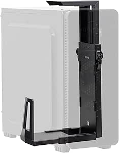 VIVO Adjustable Under Desk Gaming PC Mount, Medium-Large Computer Case CPU Tower Holder with Secure Locking, Holds up to 15kg, Black, MOUNT-PC06E