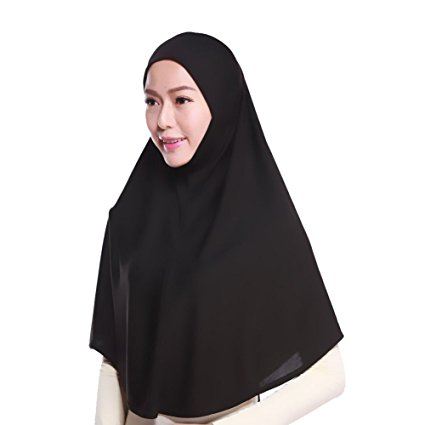 Daxin Muslim Hijab Amira Islamic Solid Soft Scarf Long Hejab Head Shawls