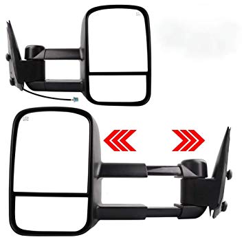 Towing Mirrors, YINTATECH Pickup Power Heated Pair Set Tow Mirrors for 03-07 Chevy Silverado GMC Sierra