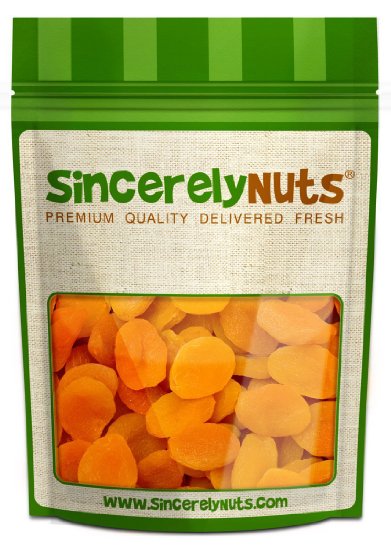 Sincerely Nuts Dried Turkish Apricots - One (1) Lb. Bag - Divinely Delicious - Fantastically Fresh - Bursting with Healthy Nutrients - Kosher Certified