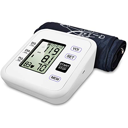 Blood Pressure Monitor WEILIGU Upper Arm Digital Smart BP Meter with Large Display Cuff 8.7"to16.9" FDA Approved Included Storage Bag