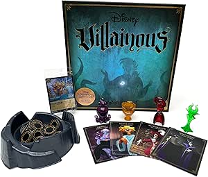 Ravensburger Disney Villainous Introduction to Evil Family Strategy Board Game with Exclusive Disney Lorcana TCG: Shimmering Skies Promo Card for Ages 10 and Up