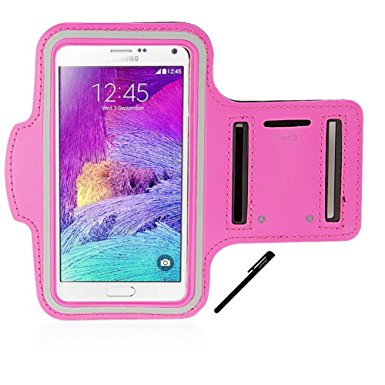 Sport Armband Samsung S7 Edge / Galaxy Note 4 / Note 5 / S6 Edge  Case - OEAGO Sport Armband Case for New Samsung Samsung S7 Edge / Galaxy Note 4 / Note 5 / S6 Edge  / S6 Edge Plus (Pink)