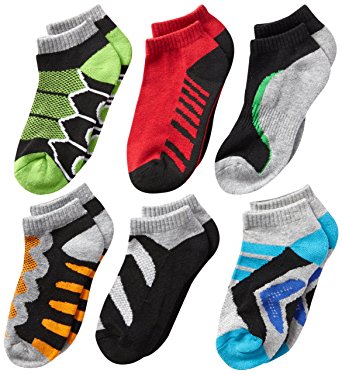 Jefferies Socks Boys' Tech Sport Low-Cut Socks  Six-Pack