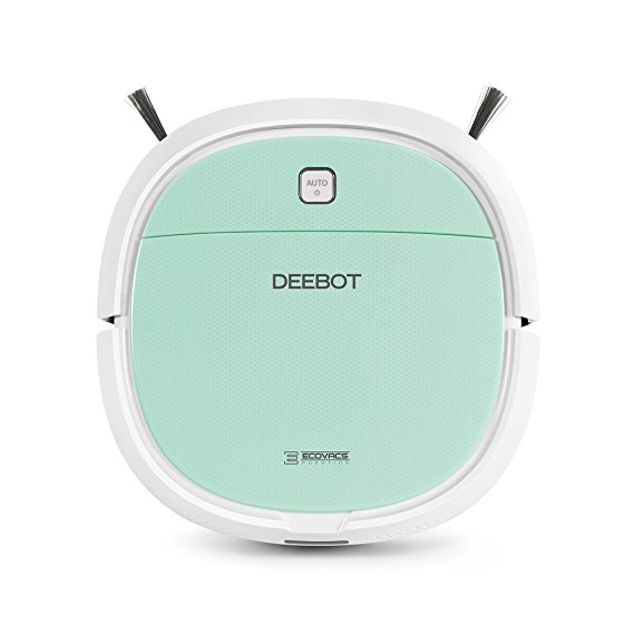 Ecovacs DK560 Deebot Mini Robotic Vacuum, White/Mint Green