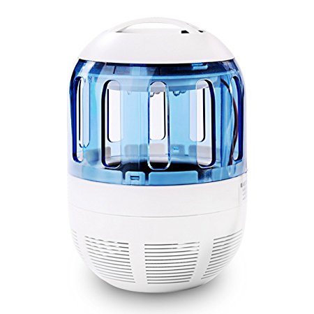Non-toxic Mosquito Trap, Fochea Electronic UV Light Lamp Flies Insect Killer Bug Zapper with 360 Degree Escape-proof Mesh Design for Indoor Outdoor Commercial Use