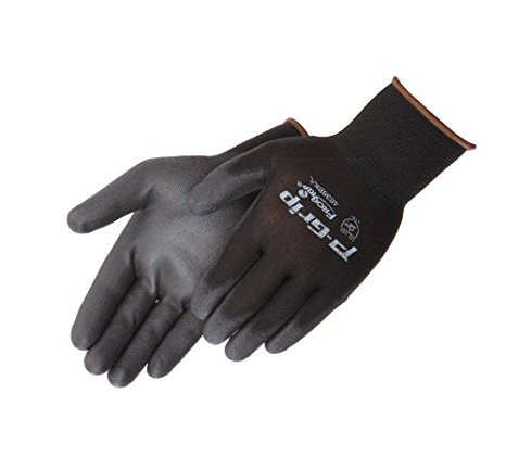 Liberty P-Grip Ultra-Thin Polyurethane Palm Coated Glove with 13-Gauge Nylon/Polyester Shell, Medium, Black (Pack of 12)