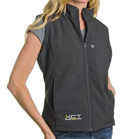 Venture Heat Women's City Collection Heated Soft Shell Vest (Black, X-Small)