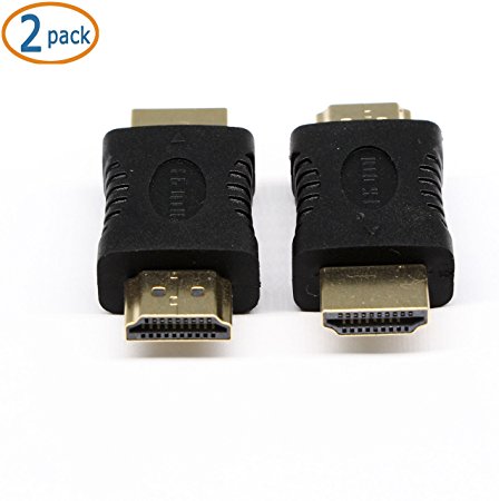 HDMI Male to Male Adapter,SinLoon 19 Pin HDMI Male Type A to HDMI Male Type A M/M Extender Adapter Converter Coupler Connector for HDTV(2-PACK,Gold plated)