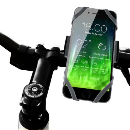 Koomus BikePro Smartphone Bike Mount Holder Cradle for iPhone 6 6 Plus 5S 5C 5 Samsung Galaxy and all Smartphones - Retail Packaging - Black