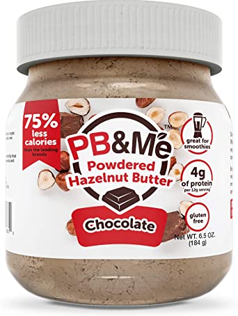 PB&Me Powdered Hazelnut Spread, Low Calorie, High Protein, Chocolate, 184 Grams