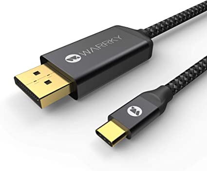 USB C to DisplayPort Cable 10ft(4K@60Hz, 2K@165Hz, 2K@144Hz) WARRKY [24K Gold-Plated, Slim Aluminum Shell] WFH Must Thunderbolt 3 to DP Cable for MacBook Pro/Air, iPad Pro, XPS 15/13, Surface Book 2