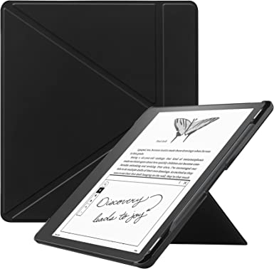 KuRoKo Slimshell Case for Kindle Scribe 10.2”2022 Released, Premium Lightweight PU Leather Stand Cover with Auto Sleep/Wake for Kindle Scribe 10.2 inch-Black