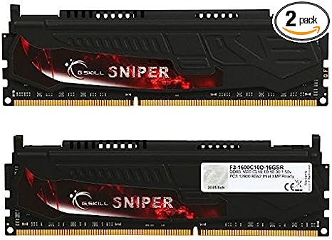 G.SKILL Sniper Series 16GB (2 x 8GB) 240-Pin DDR3 SDRAM DDR3 1600 (PC3 12800) Intel Z87/ Z77/ Z68/ P67 Memory Model F3-1600C10D-16GSR