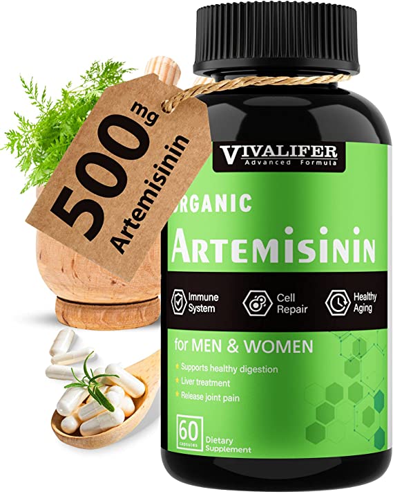 Artemisinin 500mg, 60 Vegan Capsules, Natural Detox for Bodily Systems Improve Immune Function Digestive Support Cellular Well-Being