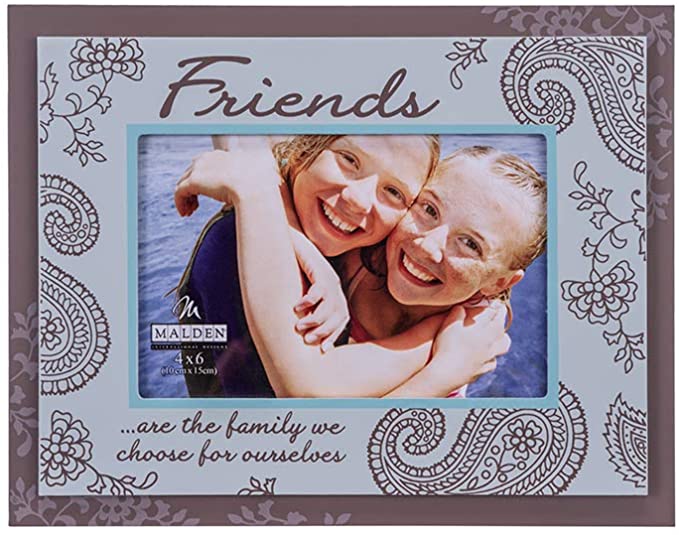 Malden International Designs 4332-46 Friends Double Layer Wood Picture Frame, 4x6, Brown