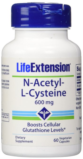 Life Extension N-Acetyl Cysteine 600 Mg, 60 vegetarian caps