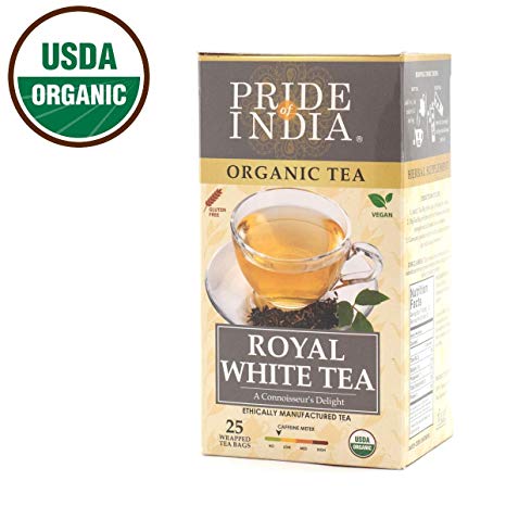 Pride Of India - Organic White Tea, 25 Count (2-Pack)